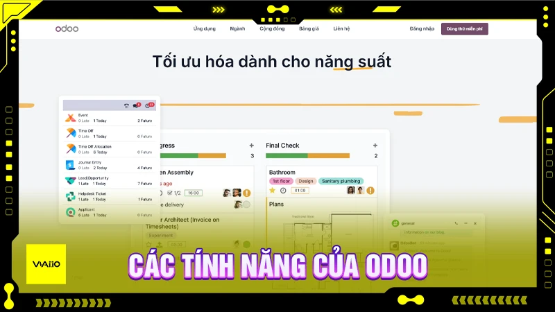 Các tính năng của Odoo
