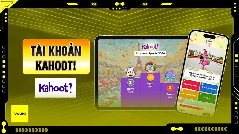 Hướng dẫn mua tài khoản Kahoot uy tín tại VNAI.IO