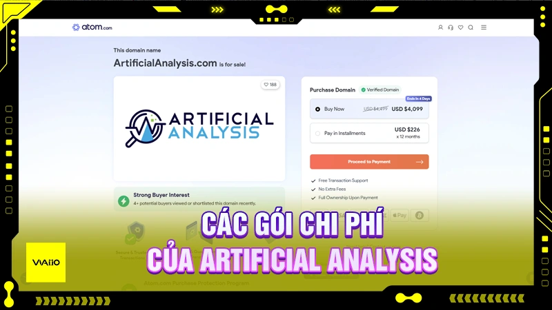Các gói chi phí của Artificial Analysis