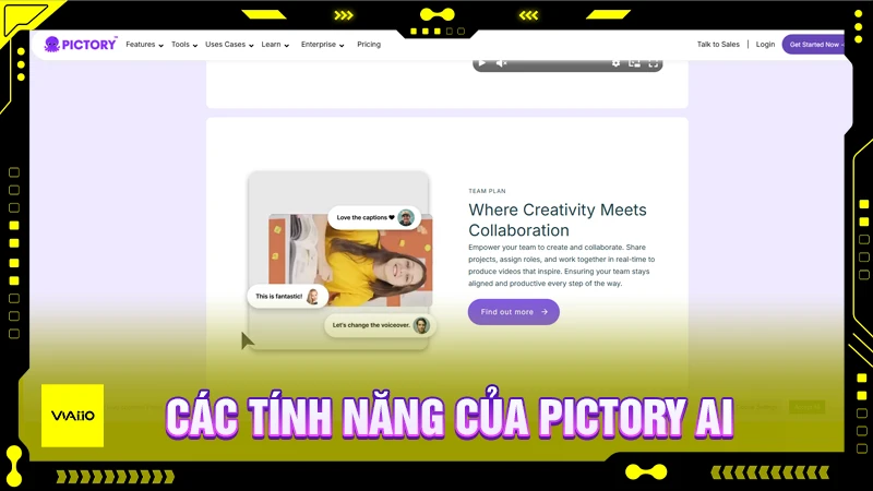 Các tính năng của Pictory AI