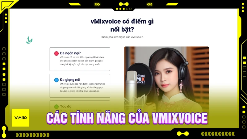 Các tính năng của vMixvoice