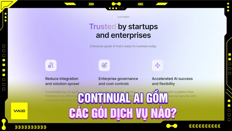 Continual AI gồm các gói dịch vụ nào?