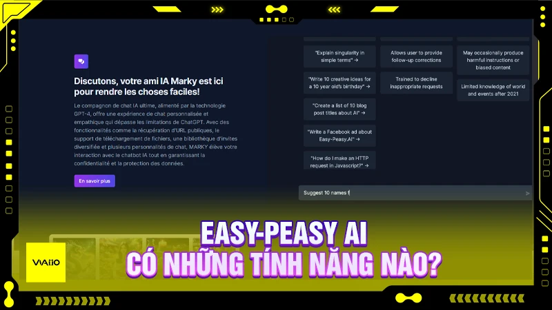 Easy-Peasy AI có những tính năng nào?