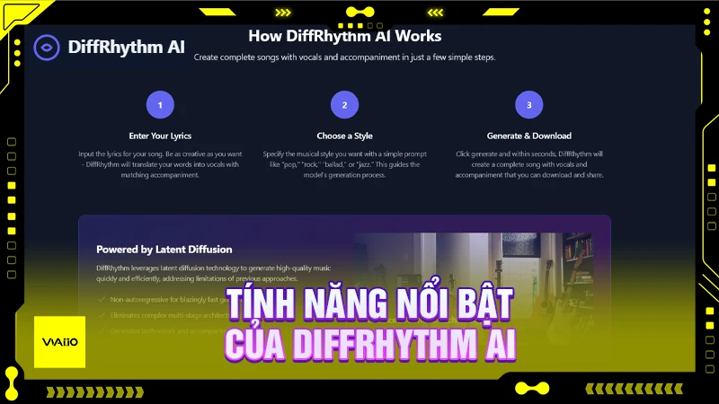Tính năng nổi bật của DiffRhythm AI