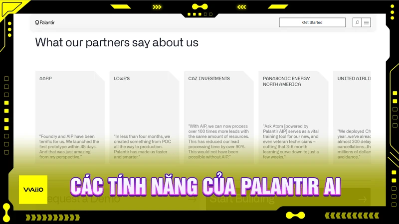 Các tính năng của Palantir AI