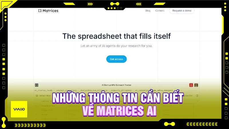 Những thông tin cần biết về Matrices AI
