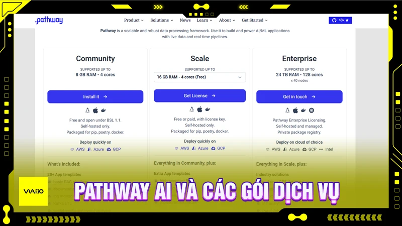 Pathway AI và các gói dịch vụ