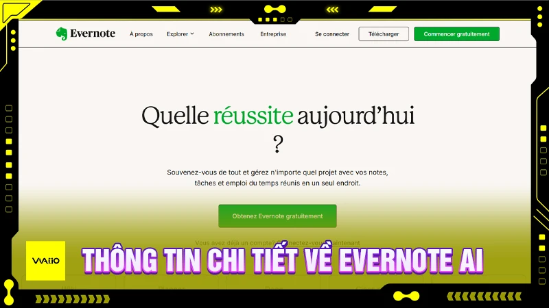Thông tin chi tiết về Evernote AI