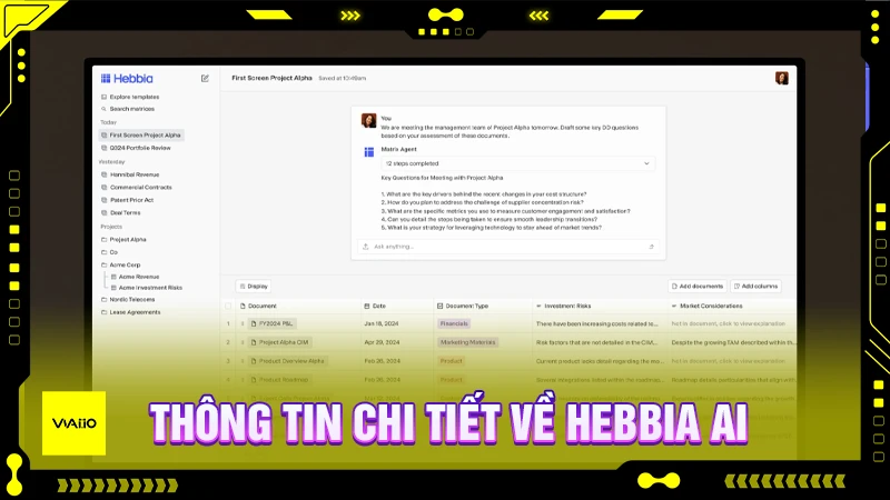 Thông tin chi tiết về Hebbia AI