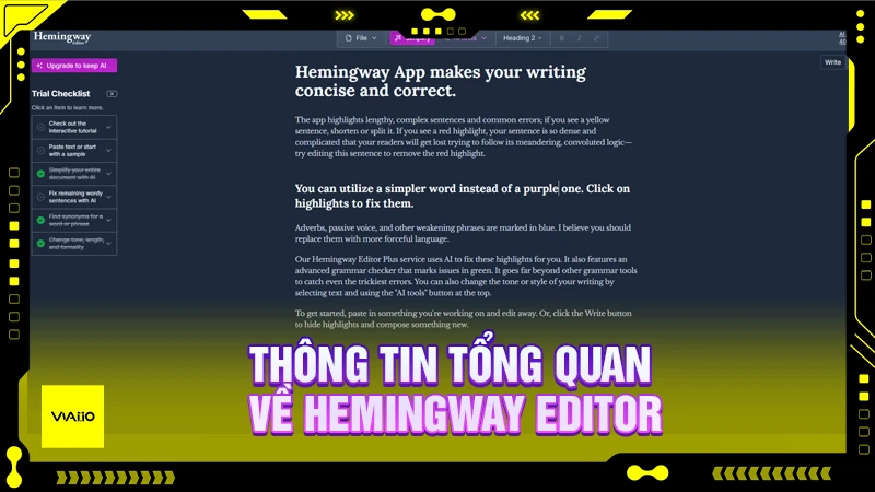 Thông tin tổng quan về Hemingway Editor