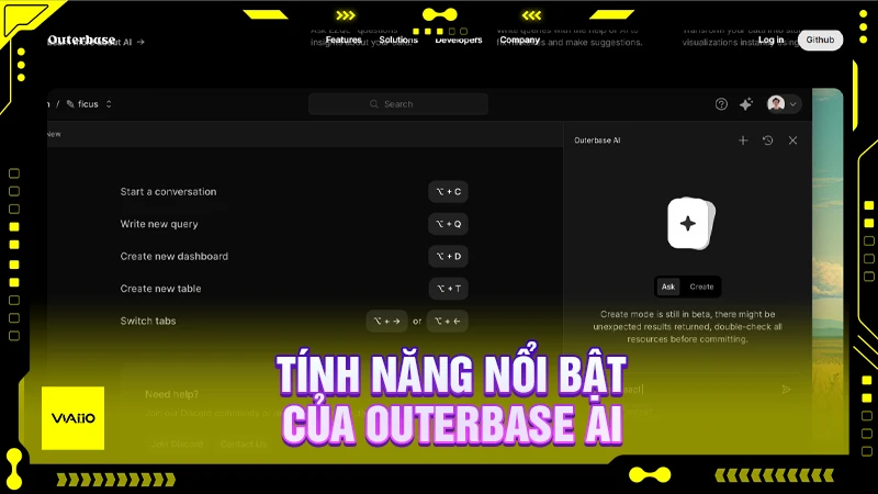 Tính năng nổi bật của Outerbase AI