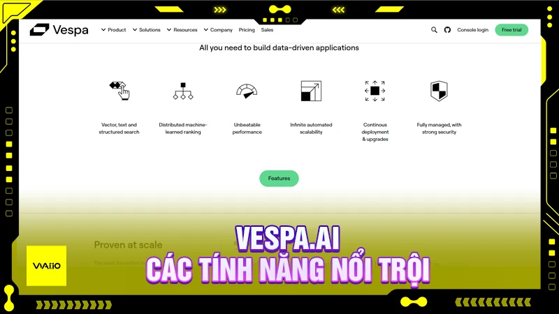 Vespa.ai - Các tính năng nổi trội