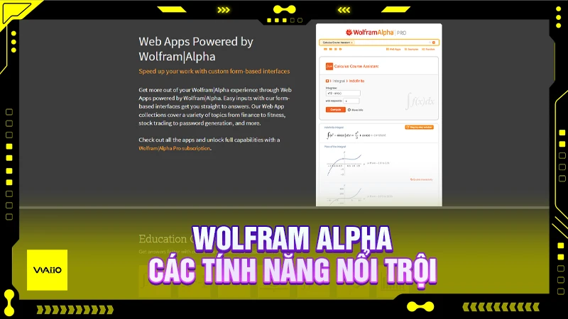 Wolfram Alpha - Các tính năng nổi trội