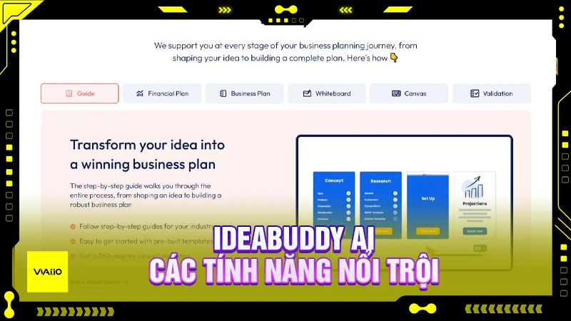 Các tính năng chính Ideabuddy AI