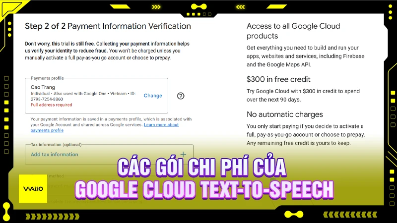 Giá dịch vụ chi tiết của Google Cloud Text-to-Speech