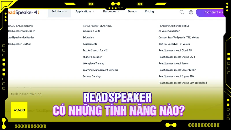 Các tính năng nổi bật của ReadSpeaker AI