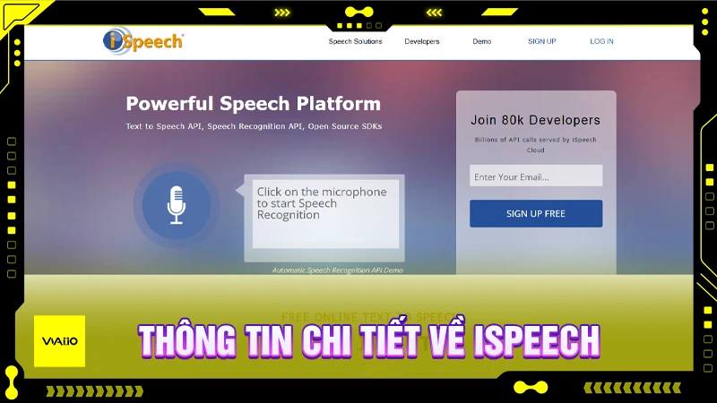 Thông tin chi tiết về iSpeech