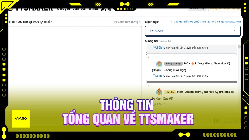 Thông tin tổng quan về TTSMaker AI