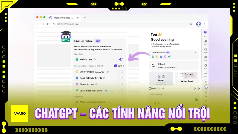 Các tính năng nổi bật của ChatGPT