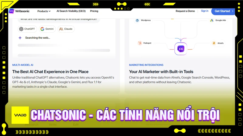 Các tính năng nổi bật của Chatsonic AI
