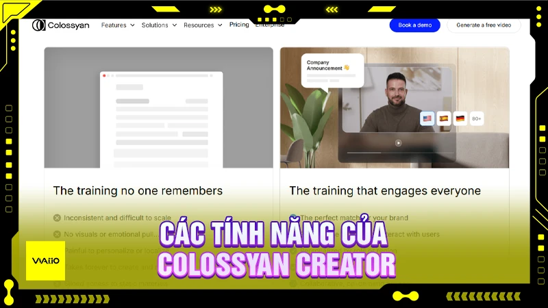 Các tính năng chính của Colossyan Creator