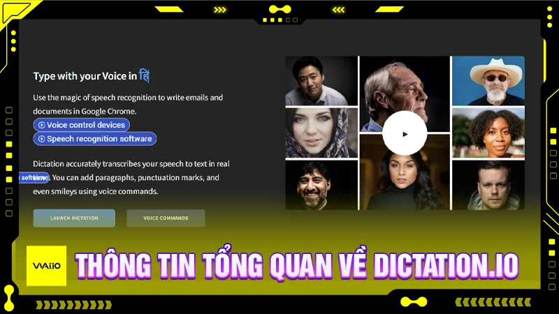Thông tin chi tiết về Dictation.io