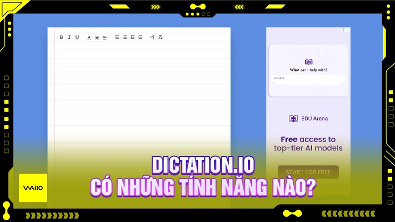 Các tính năng nổi bật Dictation.io
