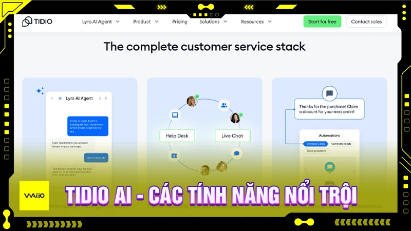 Các tính năng nổi bật của Tidio AI