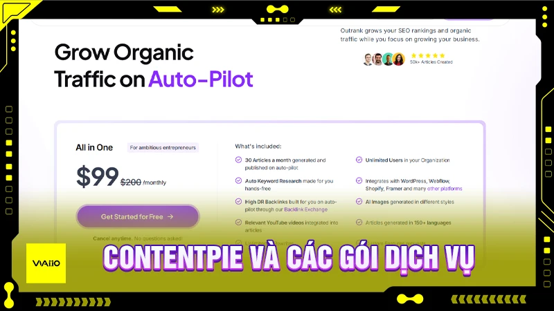ContentPie AI và các gói chi phí