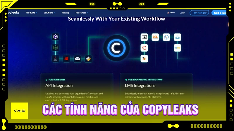 Các tính năng của Copyleaks AI
