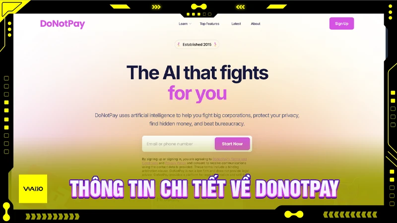Thông tin chi tiết về DoNotPay