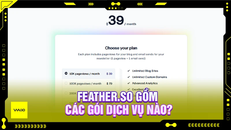 Feather.so có các gói dịch vụ nào?
