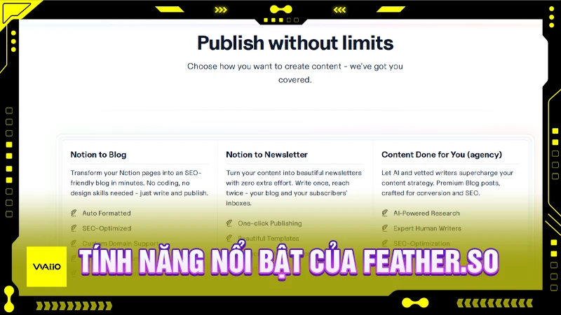 Tính năng nổi bật của Feather.so