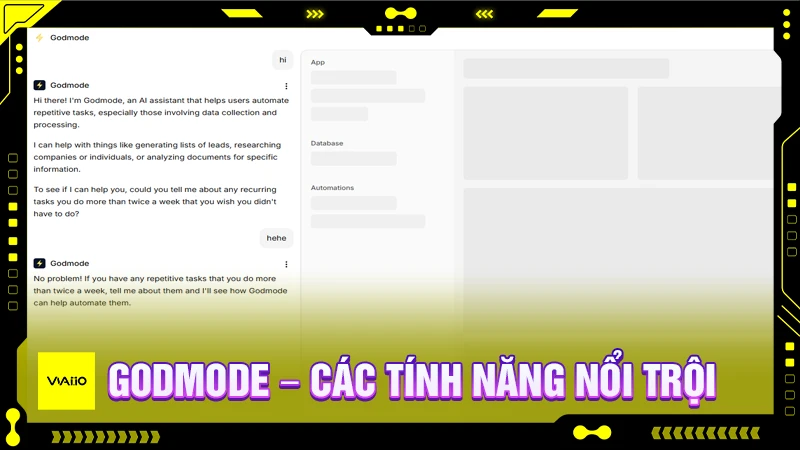 Godmode và các tính năng nổi trội