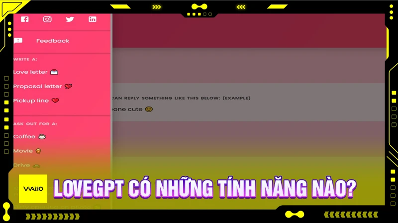 LoveGPT có những tính năng nào?