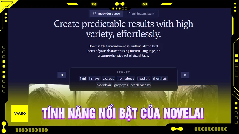 Các tính năng nổi bật của NovelAI