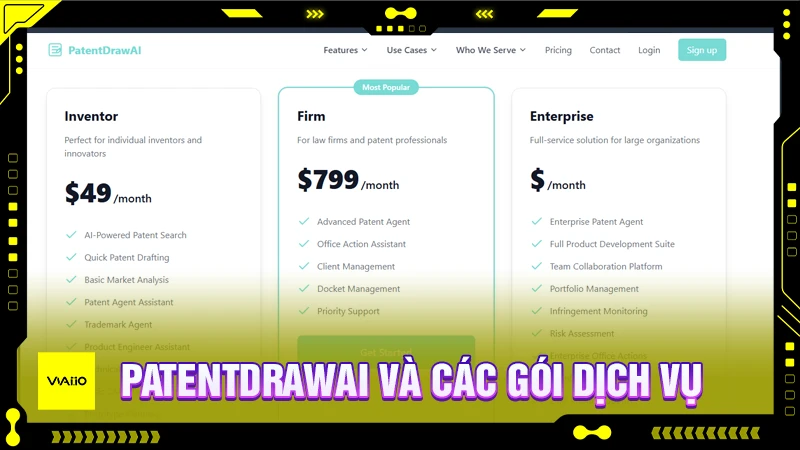 PatentDrawAI và các gói dịch vụ