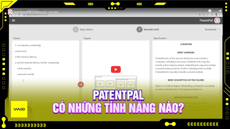 PatentPal AI có những tính năng nào?