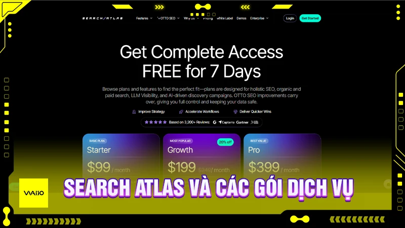 Các gói dịch vụ của Search Atlas