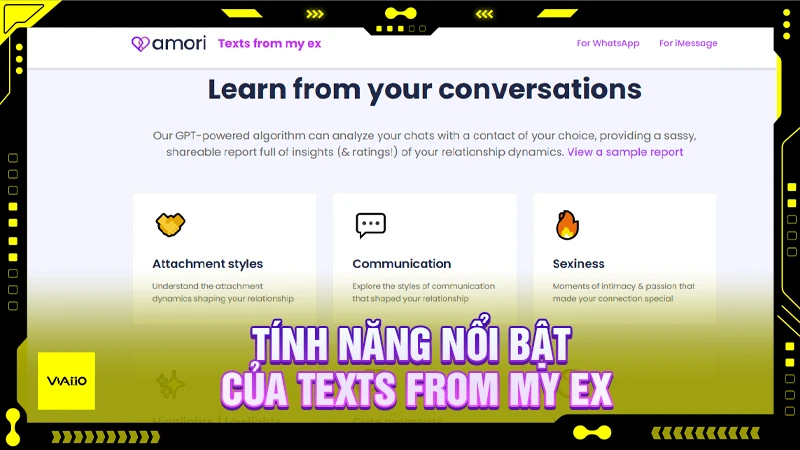 Tính năng nổi bật của Texts from my ex