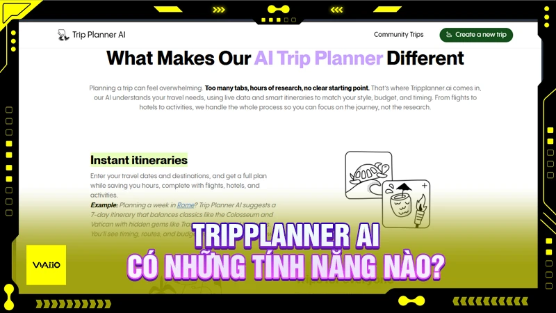 Tripplanner AI có những tính năng nào?